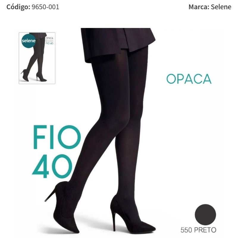 Meia Calça Selene Fio 40 Opaca Macia Confortável Ideal Para O Dia A Dia
