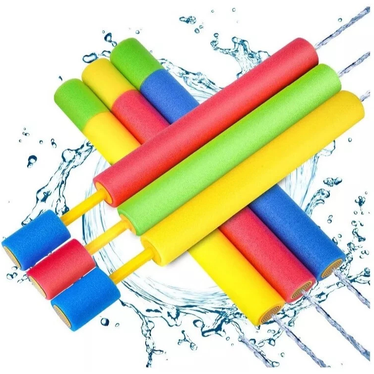 Kit 2 Lança Atira Água Flutuante Piscina Praia Esguicho