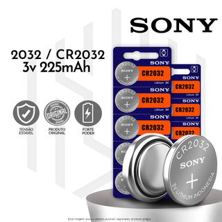 Bateria Pilha CR2032 3V Original Sony Pilha relógio Sony Bateria relógio Bateria controle remoto em Oferta na Shopee