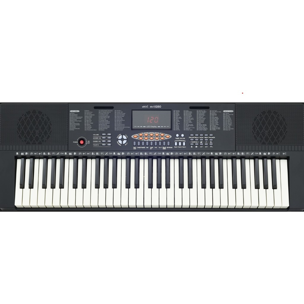 TECLADO MUSICAL 300 TIMBRES E RITMOS, PRETO, MOD: M-T1280