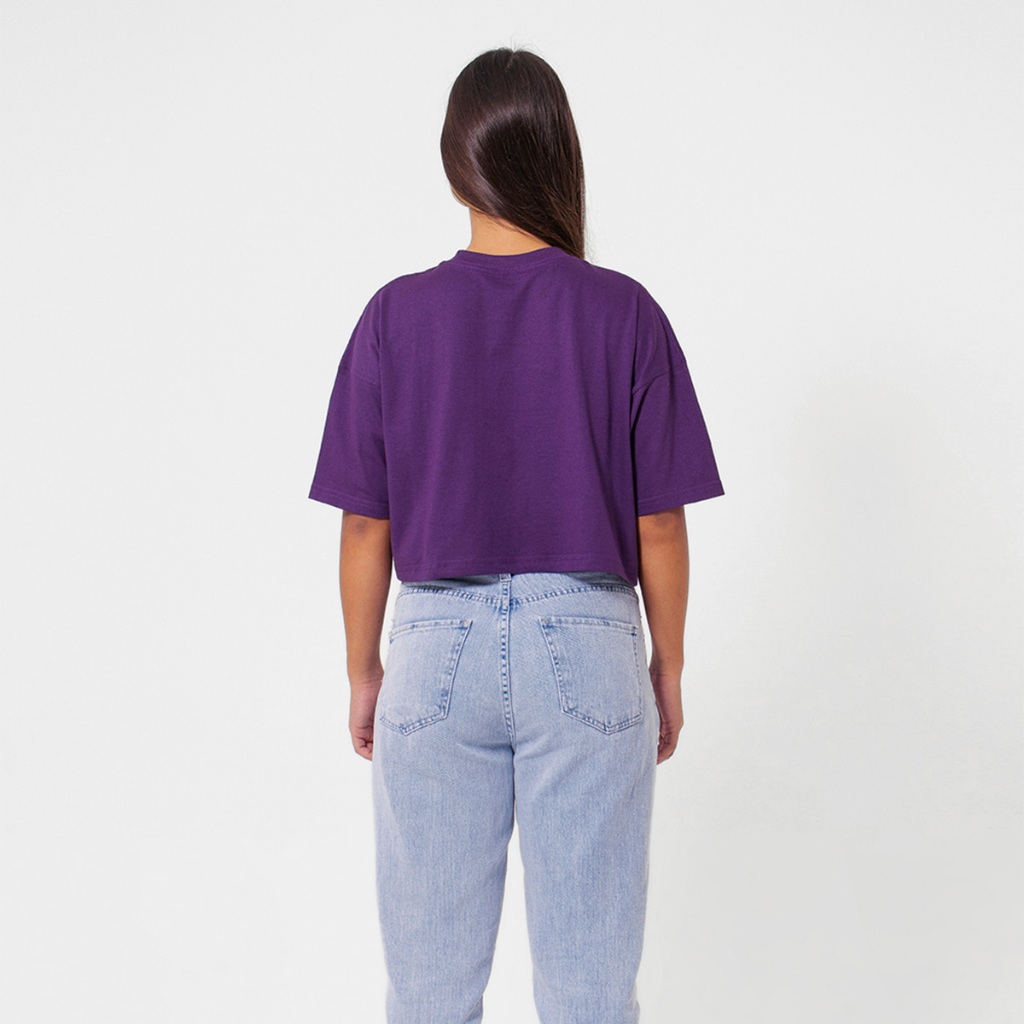 Detalhes do Cropped Feminino Basic Streetwear Roxo