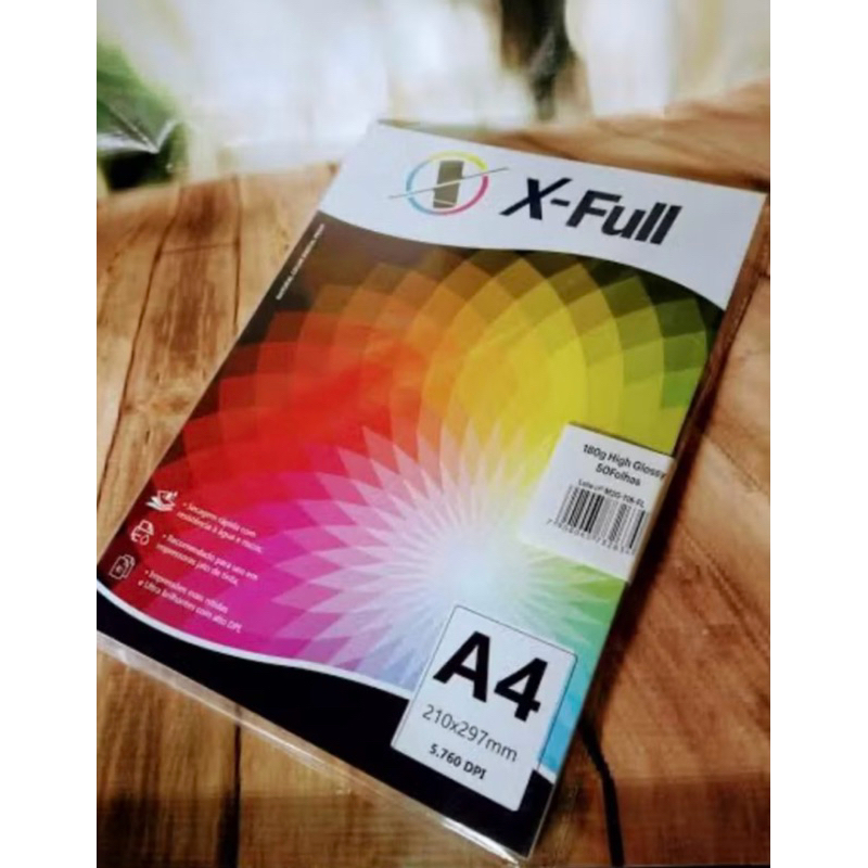 Papel Foto High Glossy 180g A4 Pacote C/ 50 Fls