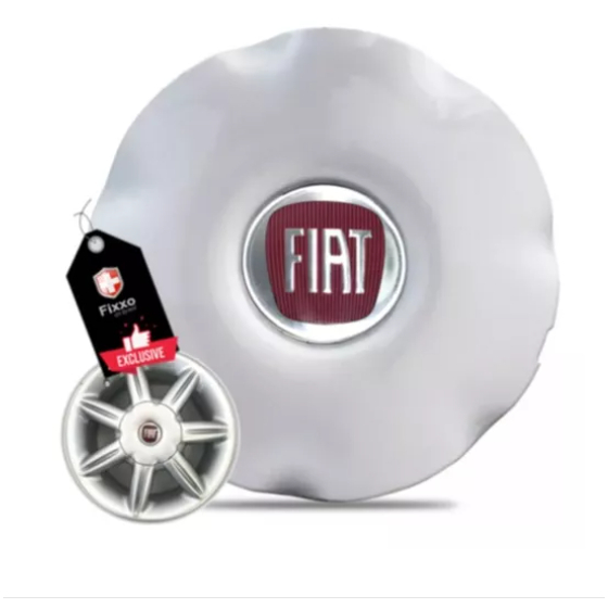 4 Center Cap Calota De Roda Fiat Brava Aro 14 Fiat Vermelho