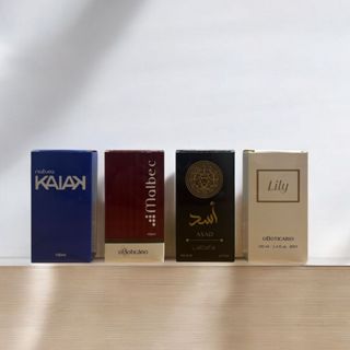 kit 4 perfumes - kaiak, malbec, asad e lily de 100 ml cada em Oferta na Shopee