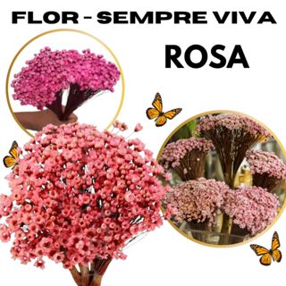 Flor sempre viva rosê, kits com 1.500 / 900  / 450 / 150 flores secas / atacado