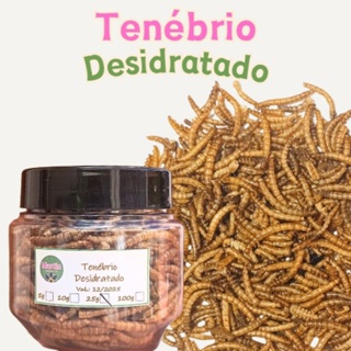 Tenébrio desidratado, petisco para aves, roedores, hamster, gerbil em Oferta na Shopee