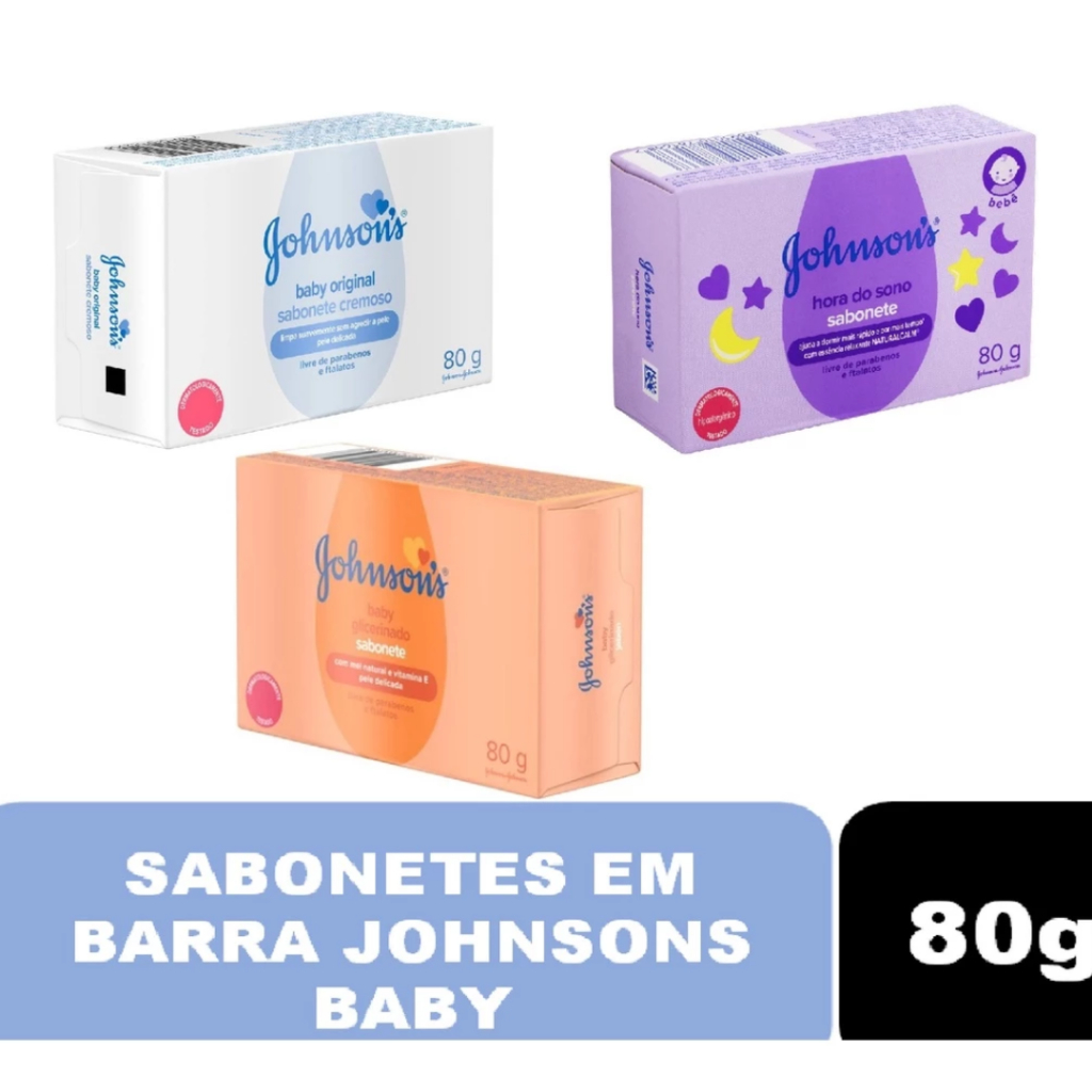 kit Sabonete em barra Johnson's Baby 80g