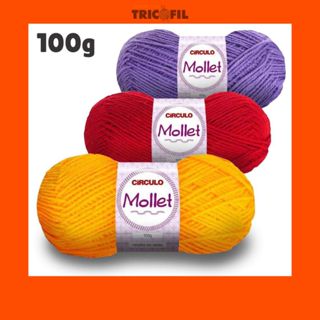 Lã Fio Mollet Círculo - 100g | Crochê Tricô em Oferta na Shopee