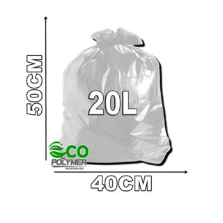 Saco de lixo transparente 20l residência média 4 micra 100unid em Oferta na Shopee