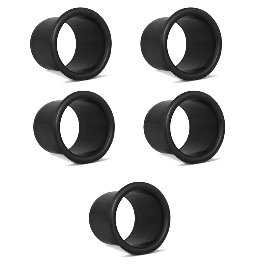 Kit 5 Aero Duto Circular para Caixa de Som Dutada 4 Polegadas Preto