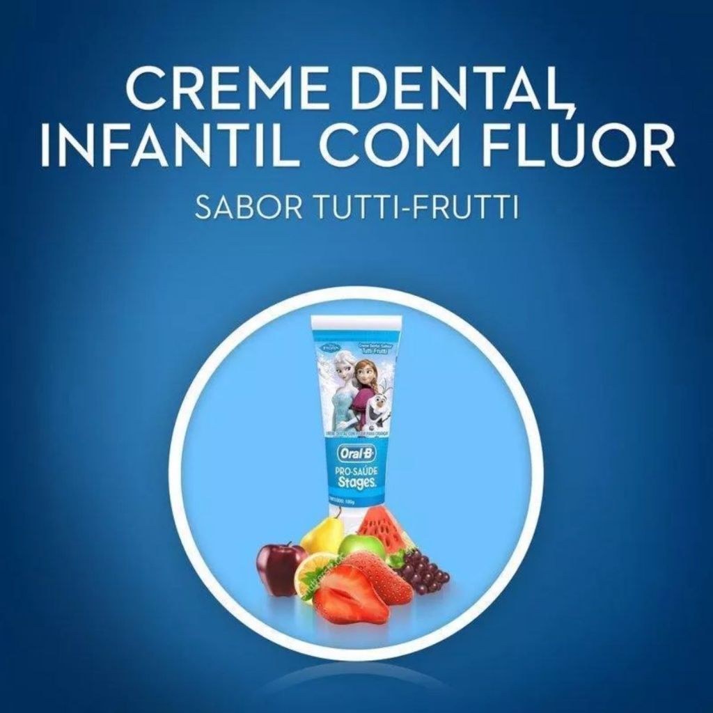 Detalhes do Creme Dental Oral-B Stages Frozen 100g
