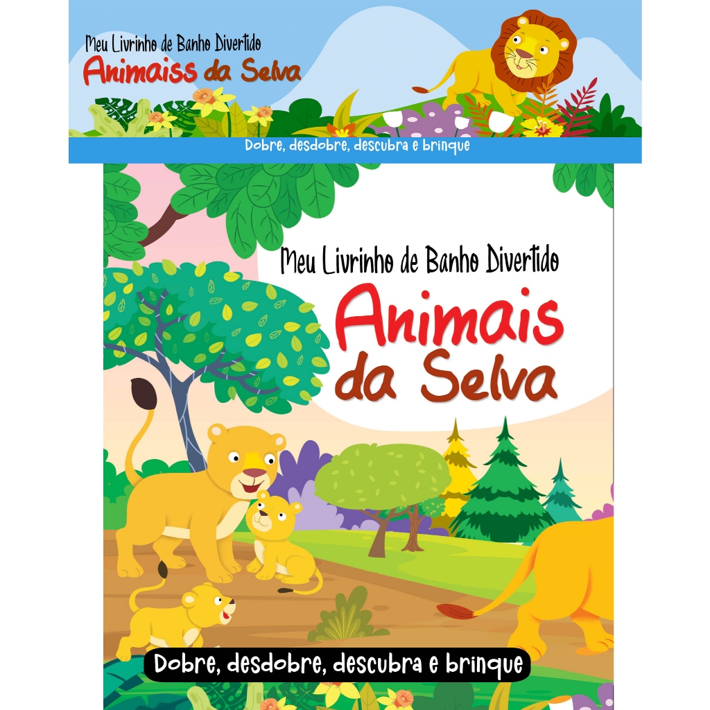 Meu Livrinho de Banho Divertido 04 - Animais da Selva em Oferta na Shopee
