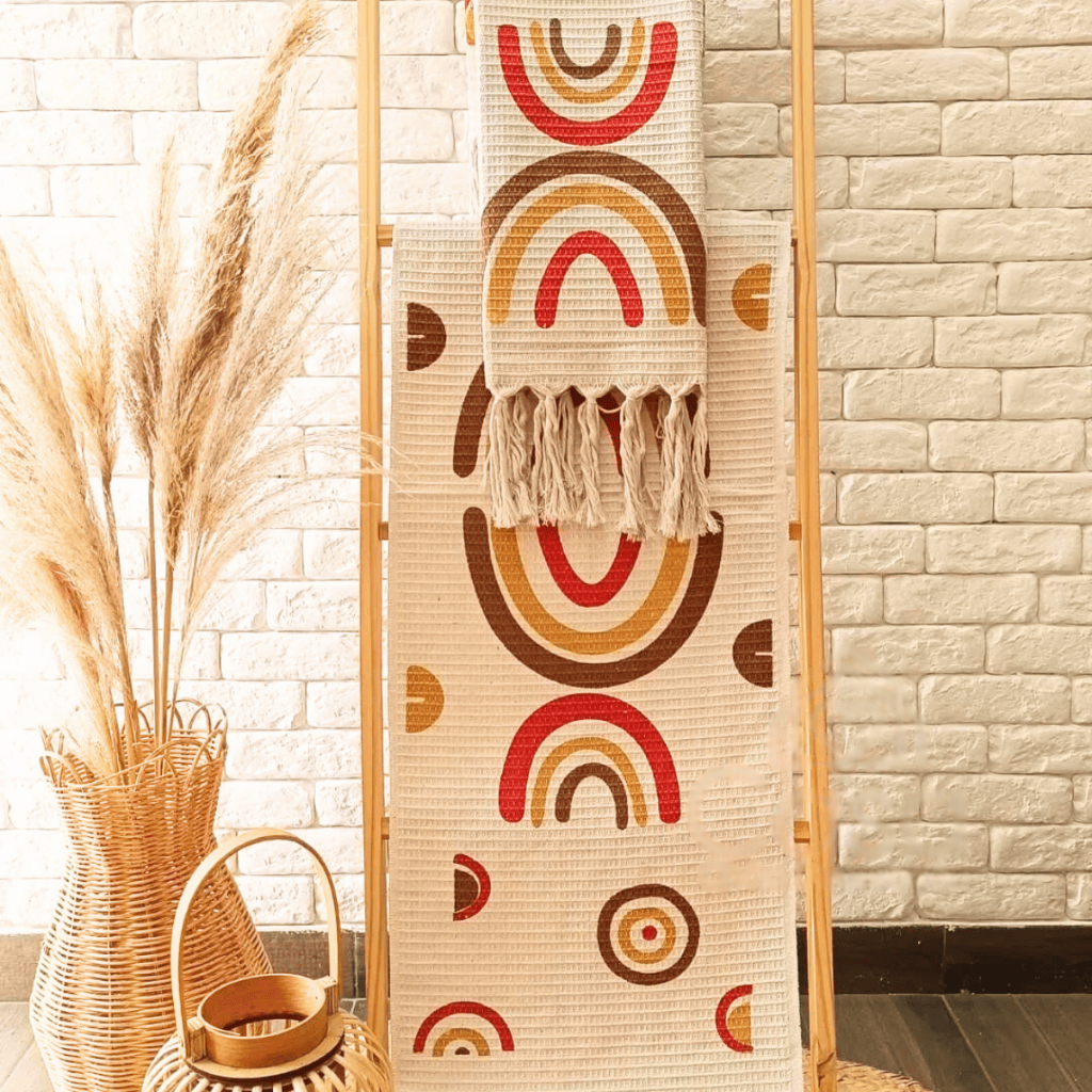 Jogo de Passadeira 3 Peças de Tear Tapete de Cozinha Salas Corredores e ao lado da Cama Estampa Boho em Oferta na Shopee