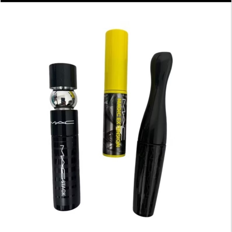 kit 3 mini Máscara Cílios Mac Stack Volume Extremo Rimel