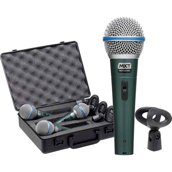 MICROFONE DINÂMICO DE METAL CHUMBO, PROFISSIONAL C/CHAVE - 3 PÇS - PRO BTM-58A em Oferta na Shopee