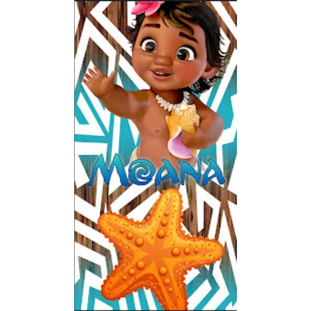 PAINEL DE FESTA COM 1 CAPA  VERTICAL TEMA ( MOANA 3 LATERAL 1 ) DE TECIDO SUBLIMADO