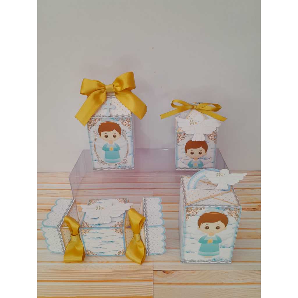 Kit Festa Infantil Batizado - Pegue e Monte - Lembrancinhas - Aniversário - Caixinhas Personalizadas