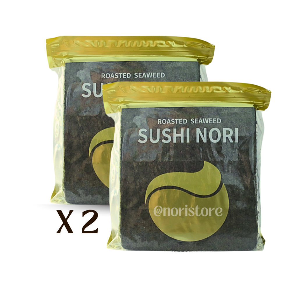 Kit 2 Algas Nori 50 folhas cada Ideal para Sushis e Temakis 100% natural Embalagem Ziplock Categ C