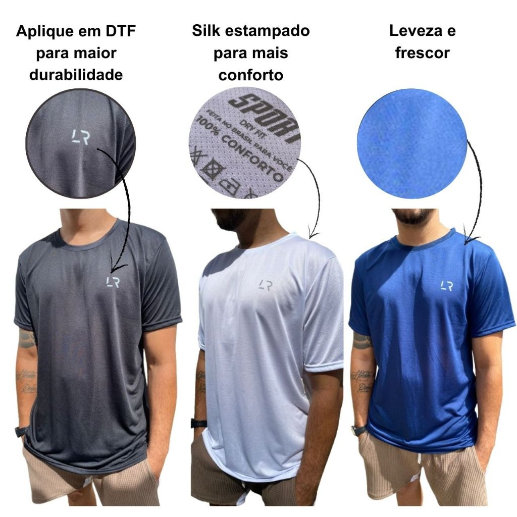 Camisetas Dry Fit premium Corrida Masculina Academia Musculação Feminina Promoção treino   Refletivo