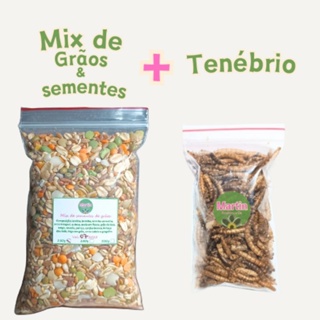 Mix de grãos e sementes balanceado + proteína, hamster, Gerbil, roedores em Oferta na Shopee