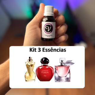 Kit 3 Essências 30ml Perfumes Aromatizantes - Alta Qualidade em Oferta na Shopee
