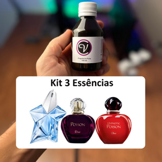 Kit 3 Essências 100ml Perfumes Aromatizantes - Alta Qualidade em Oferta na Shopee