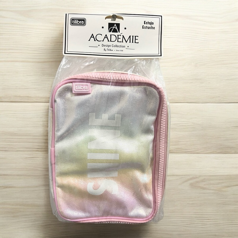Estojo Escolar Box Academie Shine Rosa Tilibra