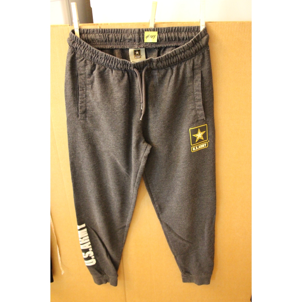 ROUPA #1014 MENINO CALCA MOLETON US ARMY CINZA TAMANHO P 92CM ESTADOS UNIDOS