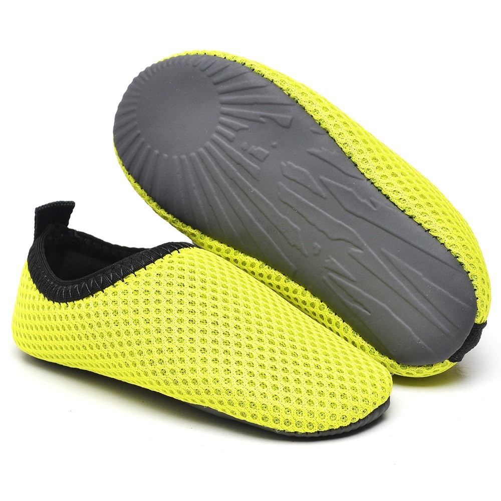 Sapatilha Infantil Amarelo Neon Nylon Tênis hibrida Acquatilha Náutica Aquática Antiderrapante confortável