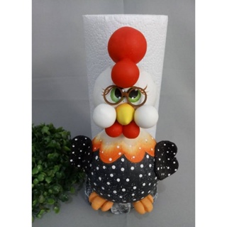Porta papel toalha galinha angola decoração em Oferta na Shopee