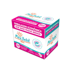 TOALHA UMEDECIDA PACK MEU BEBE ULTRA 500 FOLHAS - Caixa com 10 Pacotes de 50 Unidades