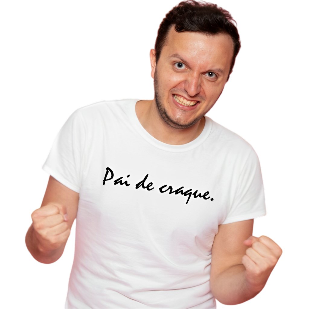 Camisa camiseta  Poliéster sublimada Pai de Craque Dia dos Pais frase presente