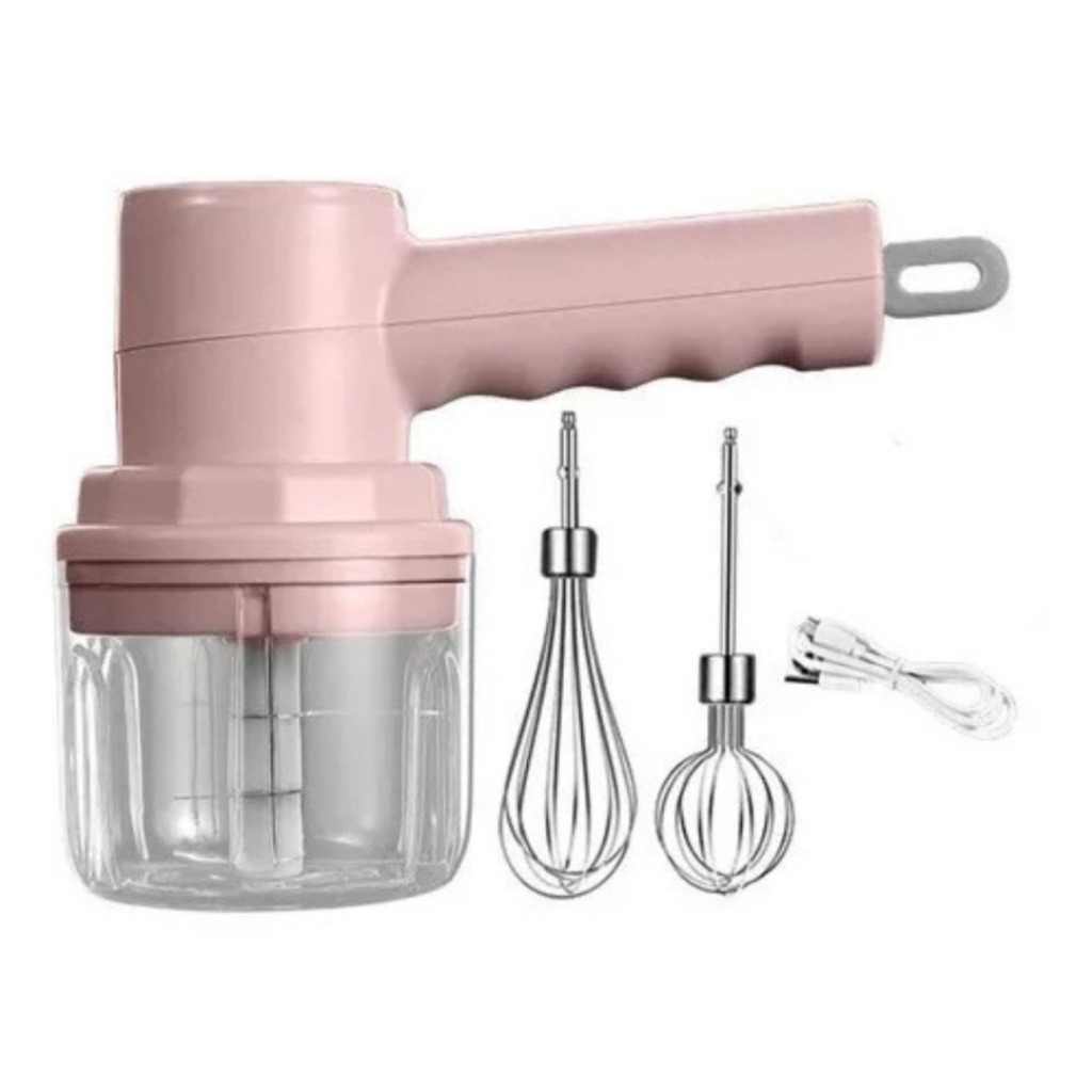 Mini Batedeira de Ovos Alimentos Mixer 2 Em 1 Sem Fio Processador