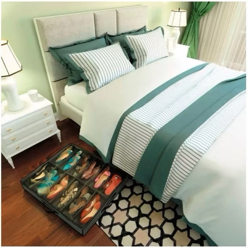 Caixa Organizadora Porta  Sapatos 12 divisórias Tampa Transparente em Oferta na Shopee