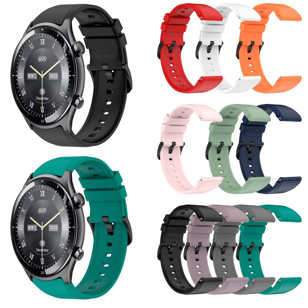 Pulseira Compativel com QCY ACTIVE GT S7 de 22mm largura De Silicone ajustavel