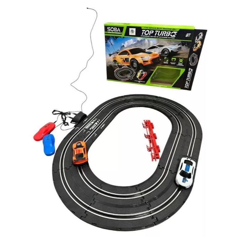 Auto Pista Turbo Run Circuito Oval de Corrida Autorama 180cm 99 Toys