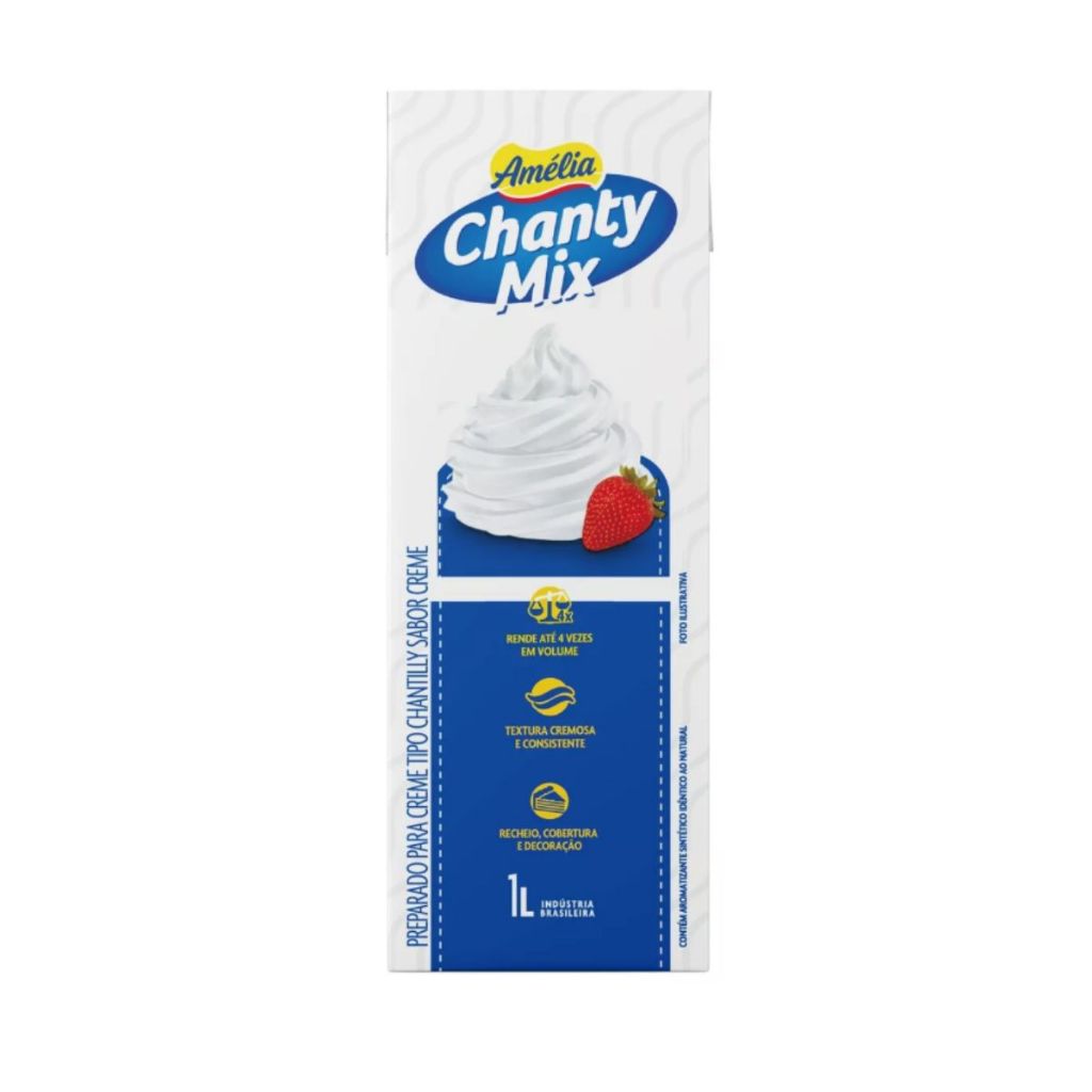 Chantilly Creme Amélia Chanty Mix Caixa 1 Litro