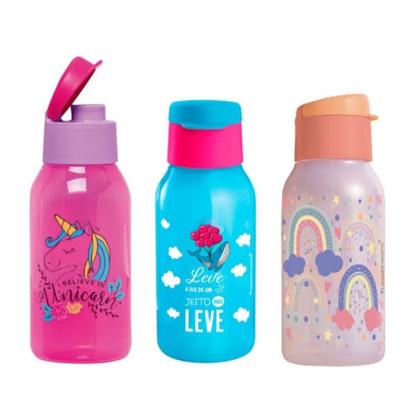 Tupperware Eco 310 ml com cordinha / Eco kids 350ml / Squeeze / Garrafa de Academia.