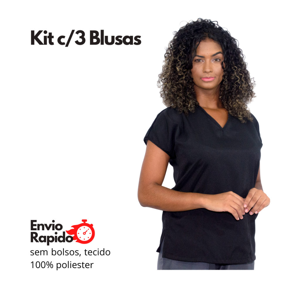 kit c/3 - Scrubs Pijama Hospitalar Cirúrgico Scrub Feminino Acinturado Varias Cores Tamanhos