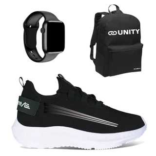 KIT TENIS MASCULINO ACADEMIA CAMINHADA TREINO ADAPTION KIEV COM RELÓGIO DIGITAL E MOCHILA