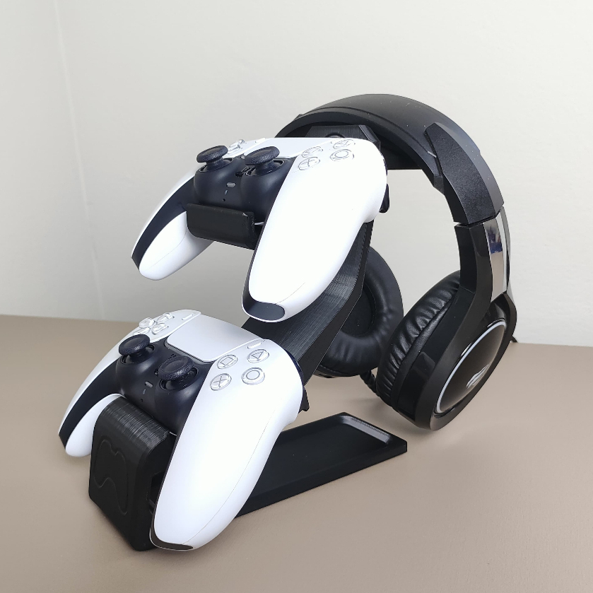 Suporte Para 2 Controles Universal e Fone de ouvido / HeadSet