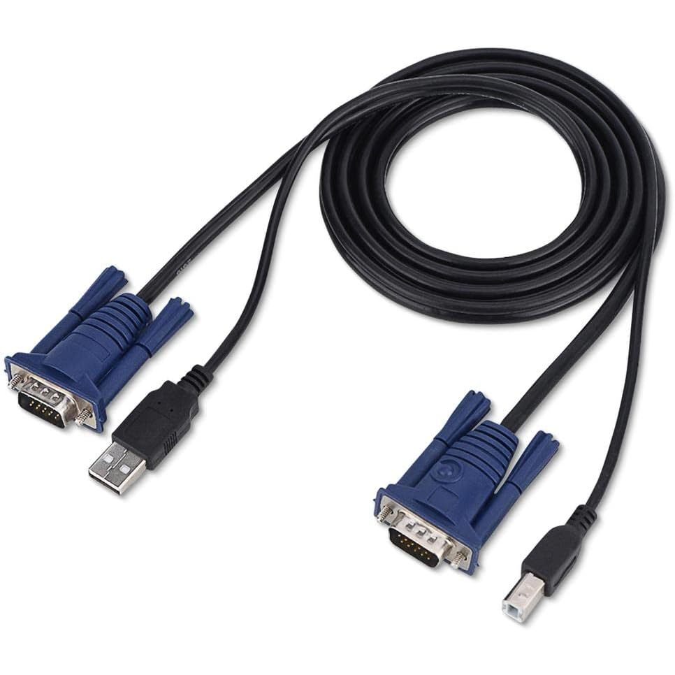 Cabo Para Switch Kvm Vga/ Usb A/b Integrado 1,8 Metros