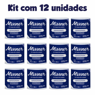 Esparadrapo Branco Impermeável Missner 2,5cm x 90cm - Kit com 12 unidades em Oferta na Shopee