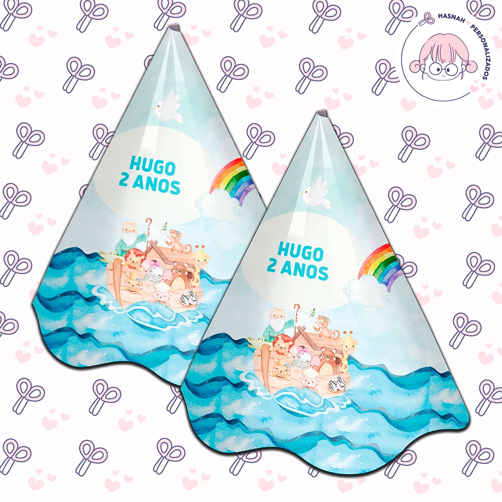 15,20,30 Quantidades Chapéu Lembrancinhas Aniversario Personalizados Infantil Arca De Noé Outro Tema