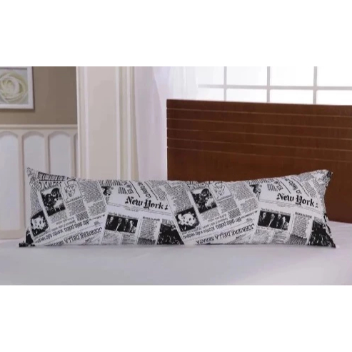 Fronha Xuxão com Zíper 1,40m x 0,40cm Algodão Estampado Jornal em Oferta na Shopee