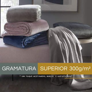 Cobertor Lumini Casal Alta Gramatura 300g/m² Microfibra Manta Toque De Seda Manta Corttex