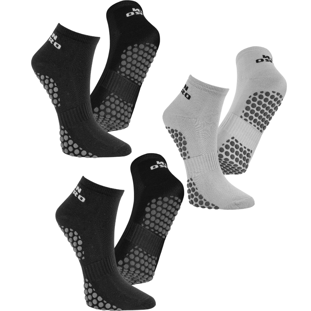 Kit 3 Pares Meia Antiderrapante Unissex Masculina Feminina Pilates Yoga Hidroginástica Esportes em Oferta na Shopee