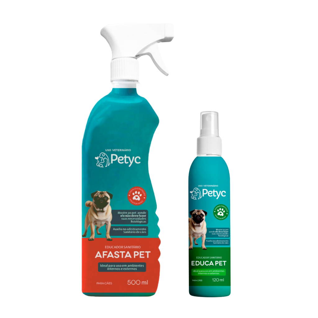 Super Kit Afasta 500 mL e Educa 120 mL Pet PETYC Eficaz Cães e Gatos Produto Petshop Melhor Preço Promoção em Oferta na Shopee