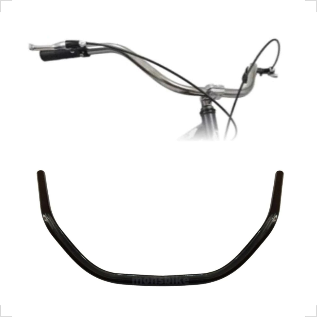 Guidão Bicicleta Para Bike Caiçara Beach Retrô Praiana Preto MTB