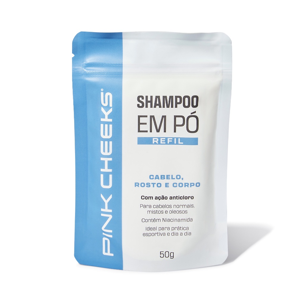 Refil Shampoo Multifuncional 3 em 1 PINK CHEEKS  em Pó 50g em Oferta na Shopee